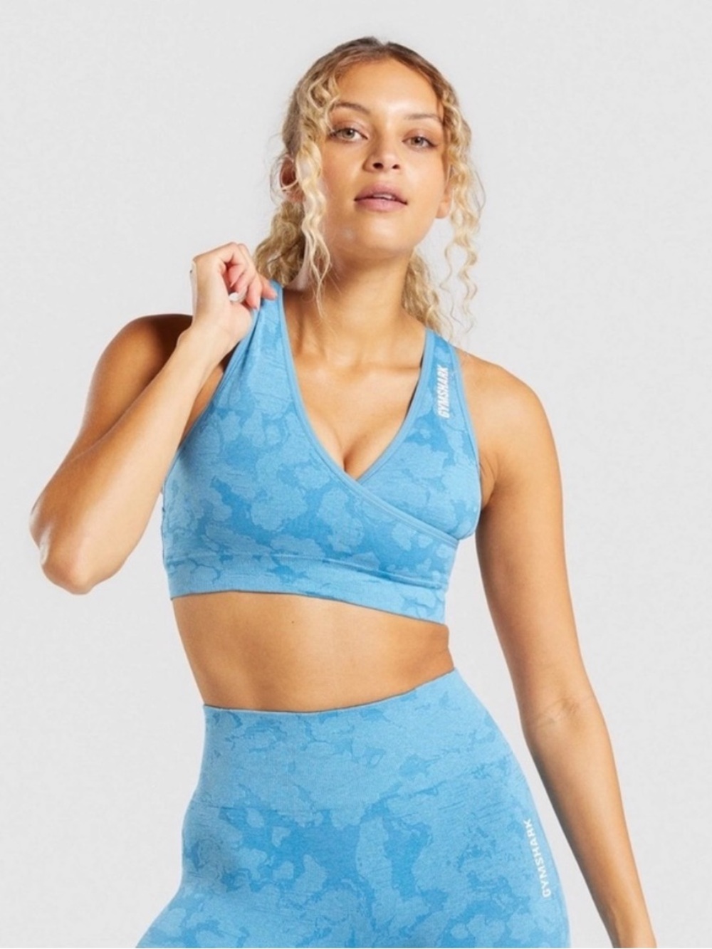 GYMSHARK Camo Seamless Sports Bra